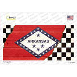 Arkansas Racing Flag Novelty Sticker Decal