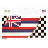 Hawaii Racing Flag Novelty Sticker Decal