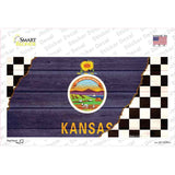 Kansas Racing Flag Novelty Sticker Decal