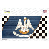 Louisiana Racing Flag Novelty Sticker Decal