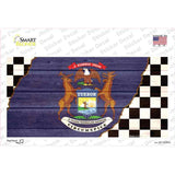 Michigan Racing Flag Novelty Sticker Decal