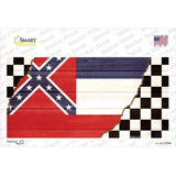 Mississippi Racing Flag Novelty Sticker Decal