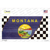 Montana Racing Flag Novelty Sticker Decal