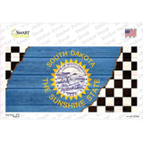 South Dakota Racing Flag Novelty Sticker Decal