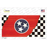 Tennessee Racing Flag Novelty Sticker Decal