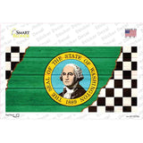 Washington Racing Flag Novelty Sticker Decal