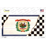 West Virginia Racing Flag Novelty Sticker Decal
