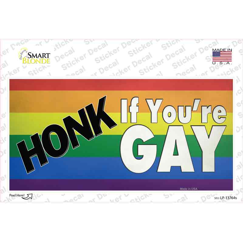 Honk If Youre Gay Novelty Sticker Decal