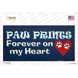 Paw Prints On My Heart Novelty Sticker Decal