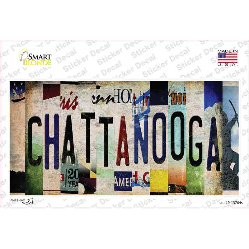 Chattanooga Strip Art Novelty Sticker Decal