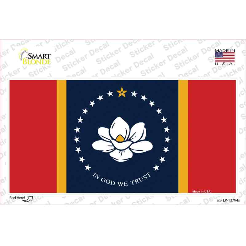 Mississippi Flag Novelty Sticker Decal