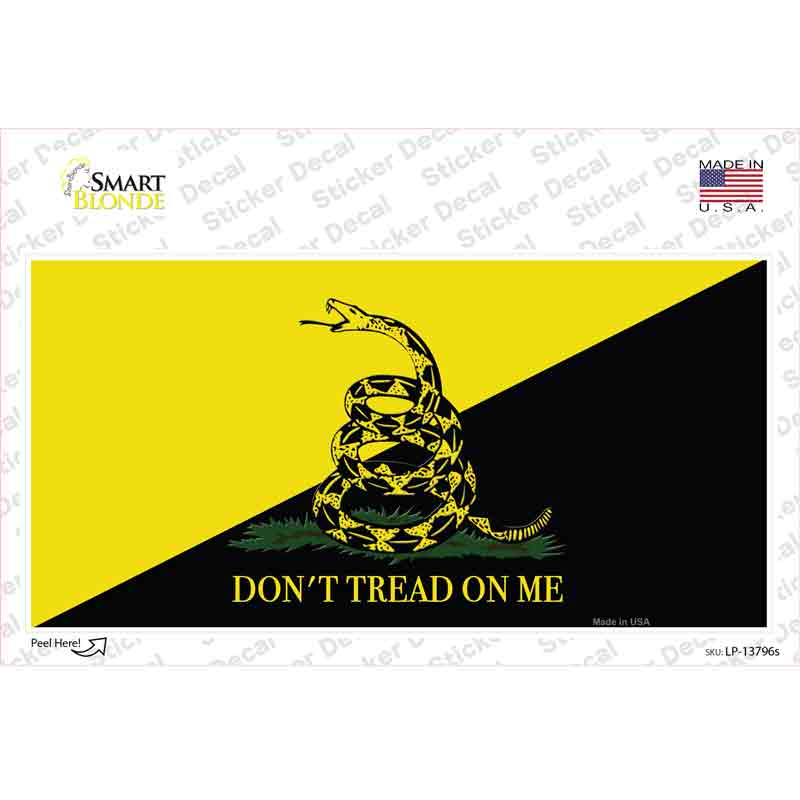 Dont Tread On Me Yellow|Black Novelty Sticker Decal