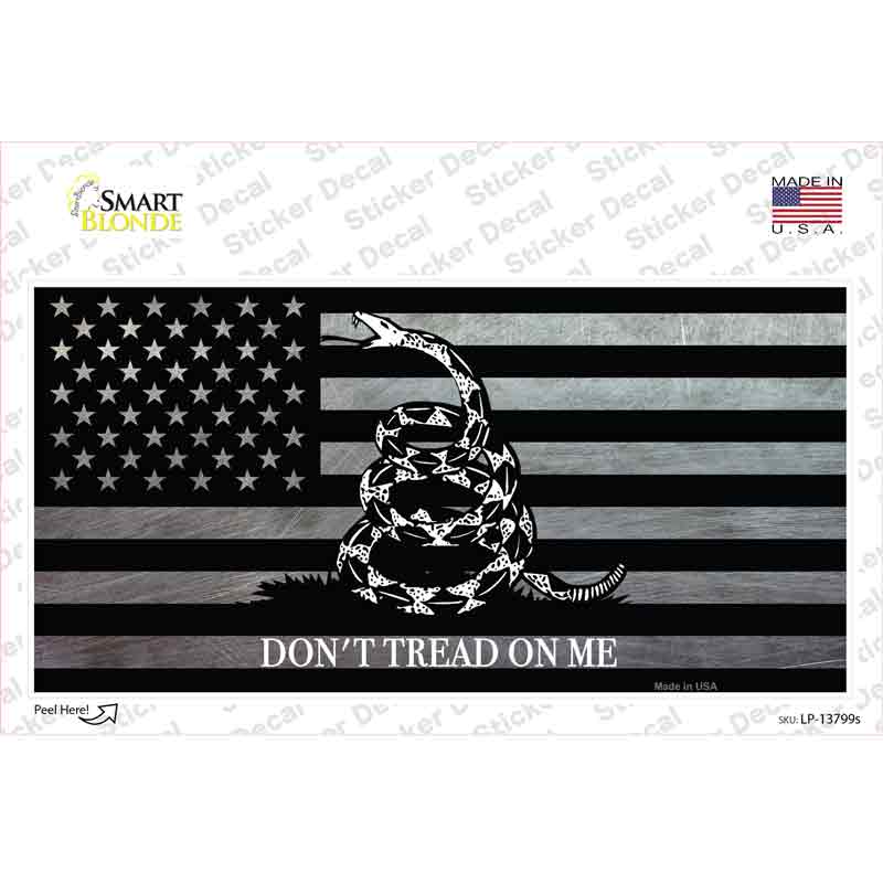 Dont Tread On Me American Flag Novelty Sticker Decal