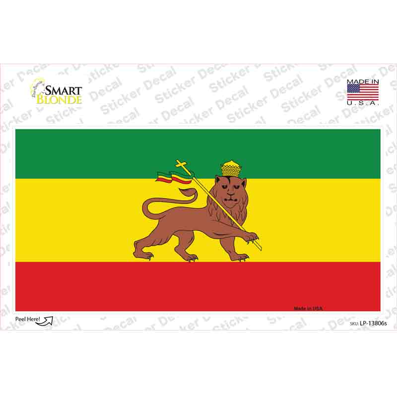Old Ethiopia Flag Novelty Sticker Decal