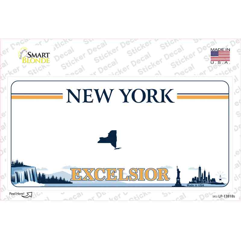 Excelsior New York Blank Novelty Sticker Decal