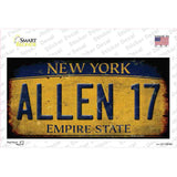 Allen 17 New York Yellow Novelty Sticker Decal