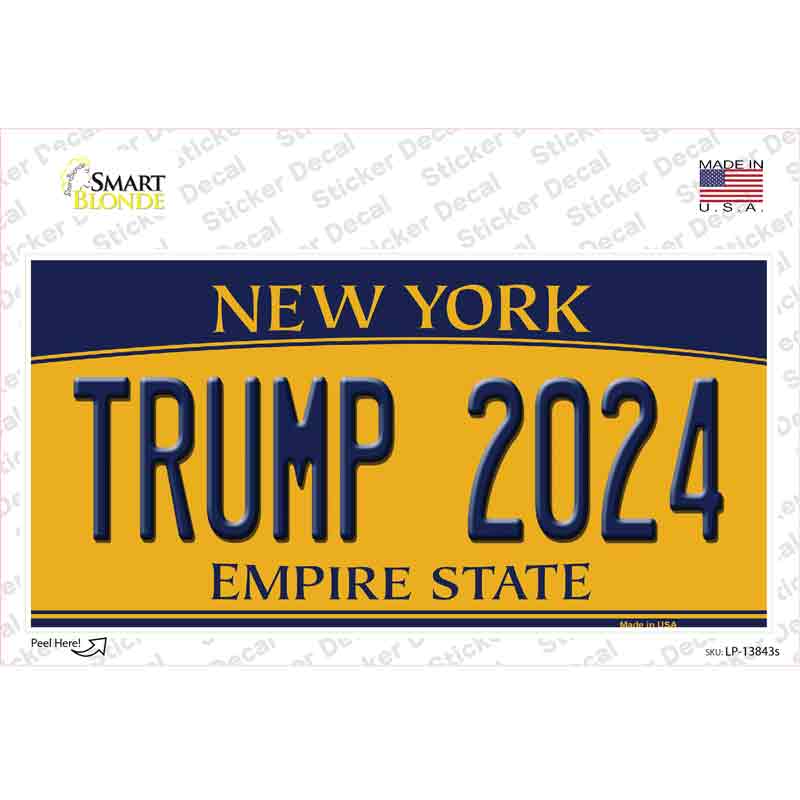 Trump 2024 New York Novelty Sticker Decal