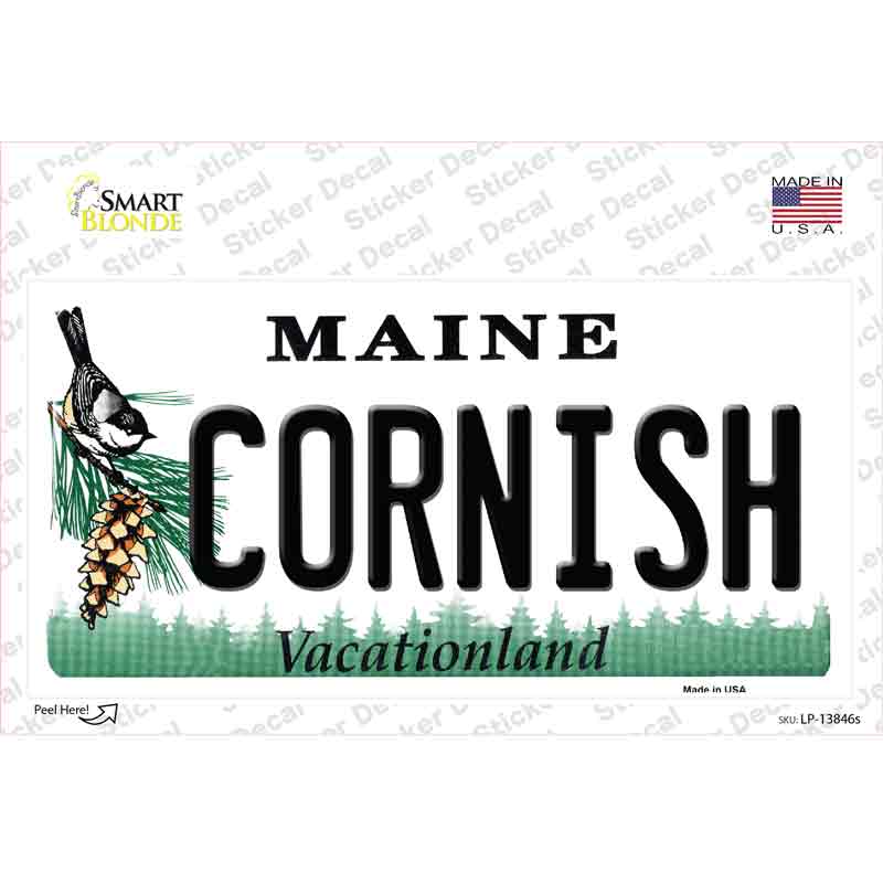 Cornish Maine Novelty Sticker Decal