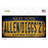 Allen Diggs 21 NY Yellow Rusty Novelty Sticker Decal