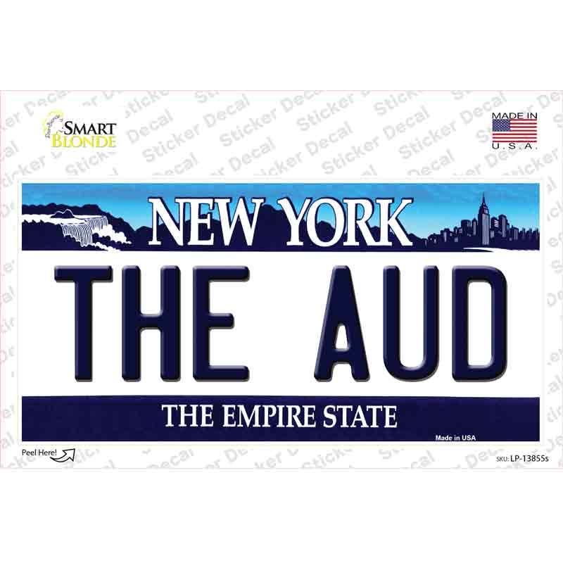 The Aud NY Blue Novelty Sticker Decal