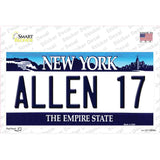 Allen 17 NY Blue Novelty Sticker Decal