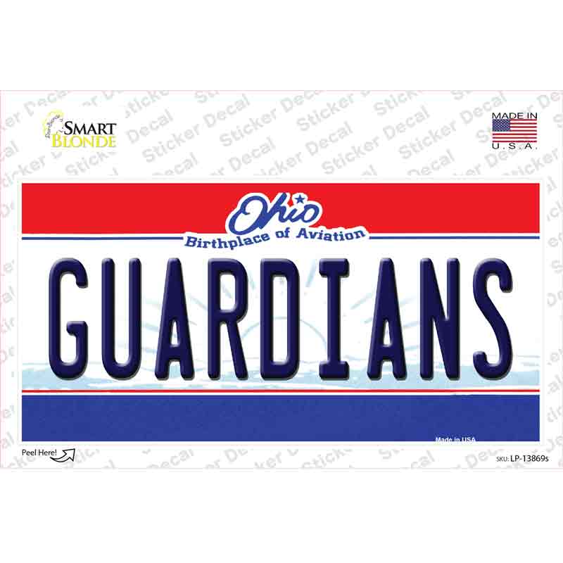 Guardians Ohio Aviation Novelty Sticker Decal