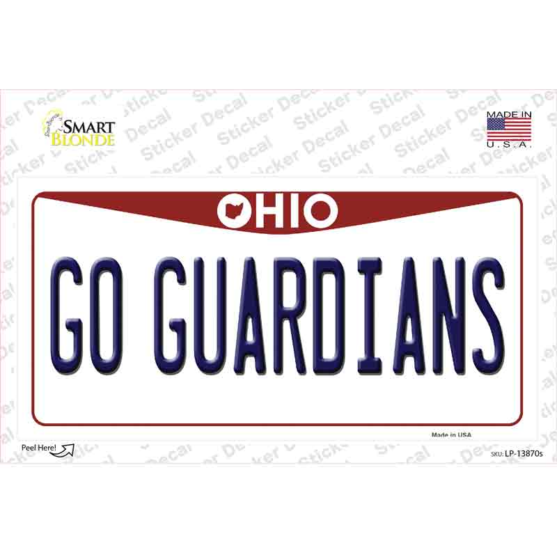 Go Guardians Ohio Novelty Sticker Decal