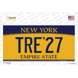 Tre 27 New York Yellow Novelty Sticker Decal
