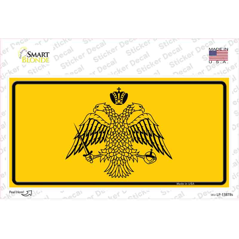 Byzantine Empire Flag Yellow Novelty Sticker Decal