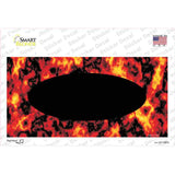 Fire Explosion With Black Center Oval Novelty Sticker Decal