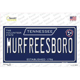 Murfreesboro Tennessee Blue Novelty Sticker Decal