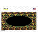 Green Camo Oval With Black Oval Center Novelty Sticker Decal