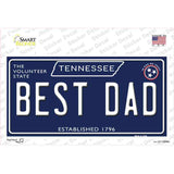Best Dad Tennessee Blue Novelty Sticker Decal