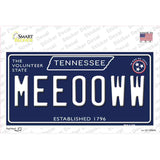 Meeooww Tennessee Blue Novelty Sticker Decal
