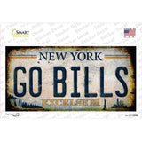 Go Bills New York White Novelty Sticker Decal