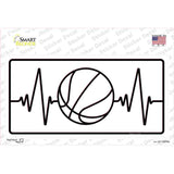 Basketball Heart Beat Novelty Sticker Decal