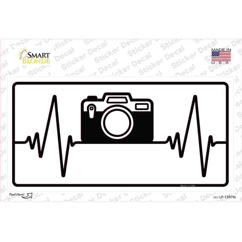 Photography Heart Beat Novelty Sticker Decal