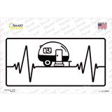 Camping Heart Beat Novelty Sticker Decal