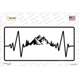Mountains Heart Beat Novelty Sticker Decal