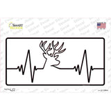 Deer Heart Beat Novelty Sticker Decal
