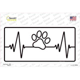 Paw Print Heart Beat Novelty Sticker Decal