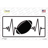 Football Heart Beat Novelty Sticker Decal