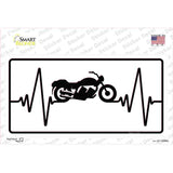 Motorcycle Heart Beat Novelty Sticker Decal