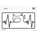 Sewing Heart Beat Novelty Sticker Decal