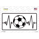Soccer Heart Beat Novelty Sticker Decal