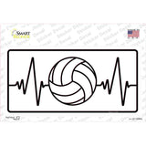 Volleyball Heart Beat Novelty Sticker Decal