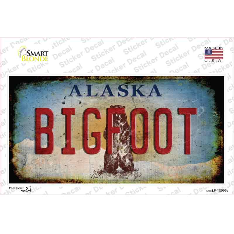 Bigfoot Alaska Novelty Sticker Decal