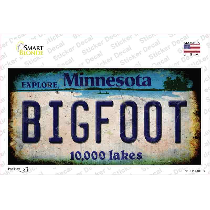 Bigfoot Minnesota Novelty Sticker Decal