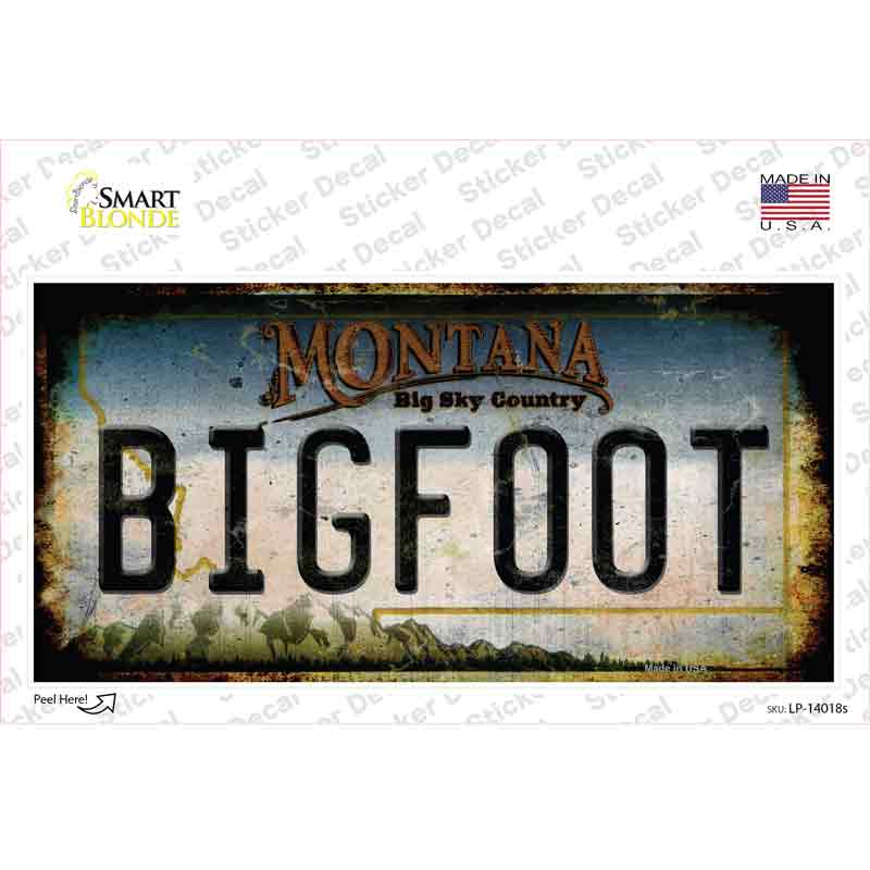 Bigfoot Montana Novelty Sticker Decal