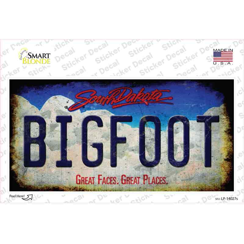 Bigfoot South Dakota Novelty Sticker Decal